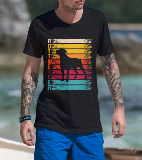 Rottweiler Mom Retro Dog Vintage T-Shirt