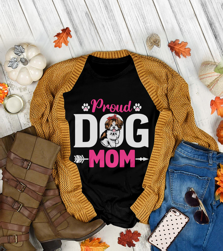 Proud Dog Mom Shih Tzu T-Shirt