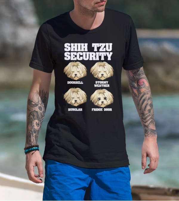 Shih Tzu Security Fridge Door Pot Roast Vegetables Sausage Pate T-Shirt
