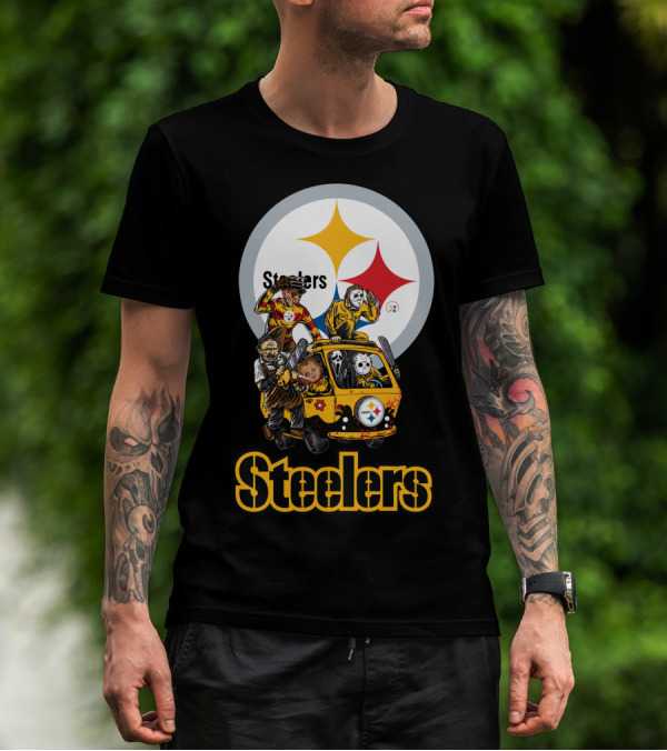 Steelers Horror Movies Edition Scooby-Doo Van Characters Football T-Shirt