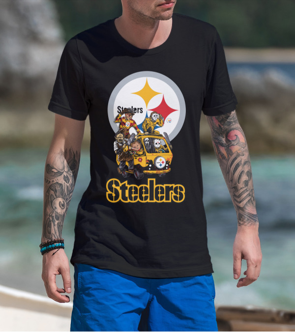 Steelers Horror Movies Edition Scooby-Doo Van Characters Football T-Shirt