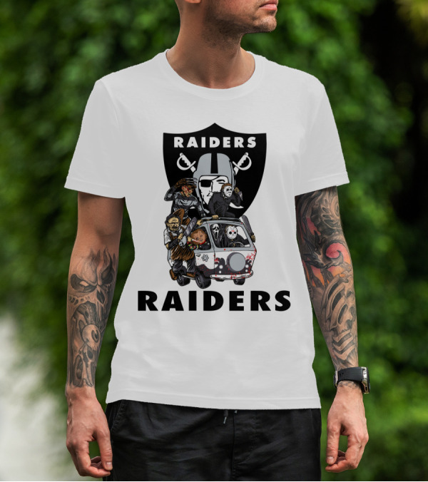 Raiders Horror Movies Edition Retro Van Halloween Crossover T-Shirt