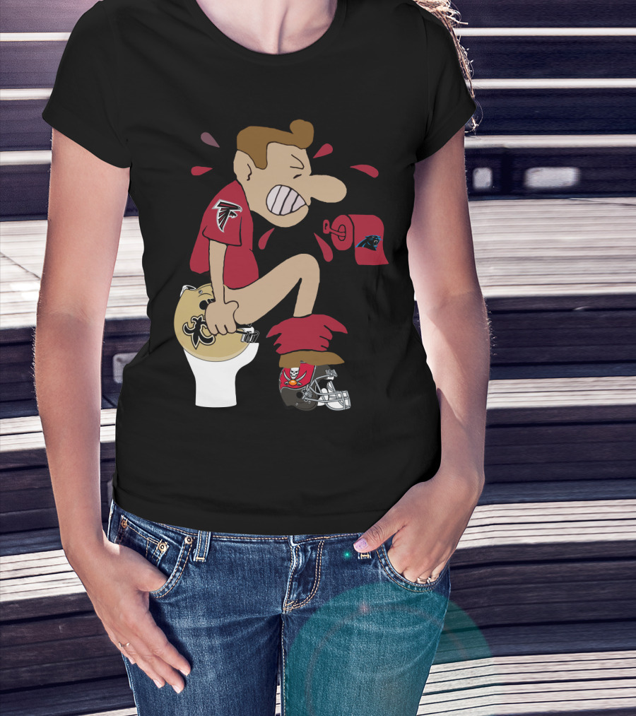 Atlanta Falcons Vs. Saints Panthers Buccaneers Rivalry Humor T-Shirt