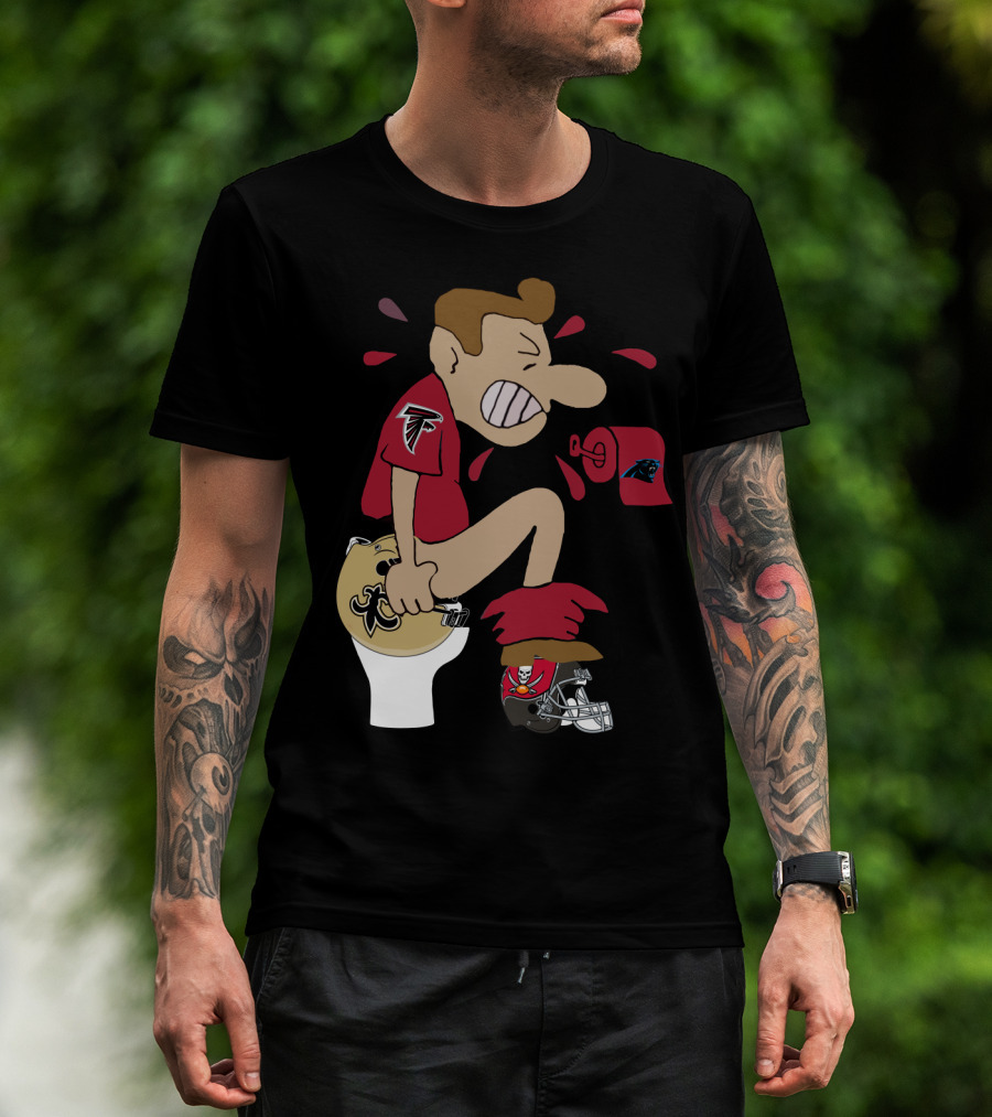 Atlanta Falcons Vs. Saints Panthers Buccaneers Rivalry Humor T-Shirt