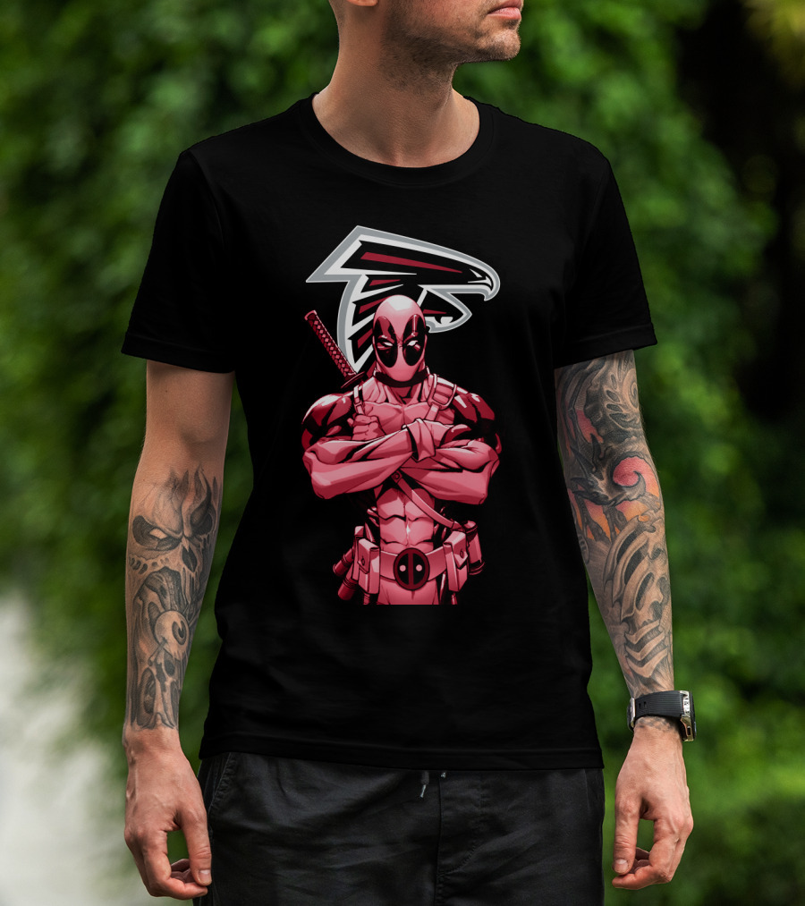 Atlanta Falcons Deadpool Crossover T-Shirt