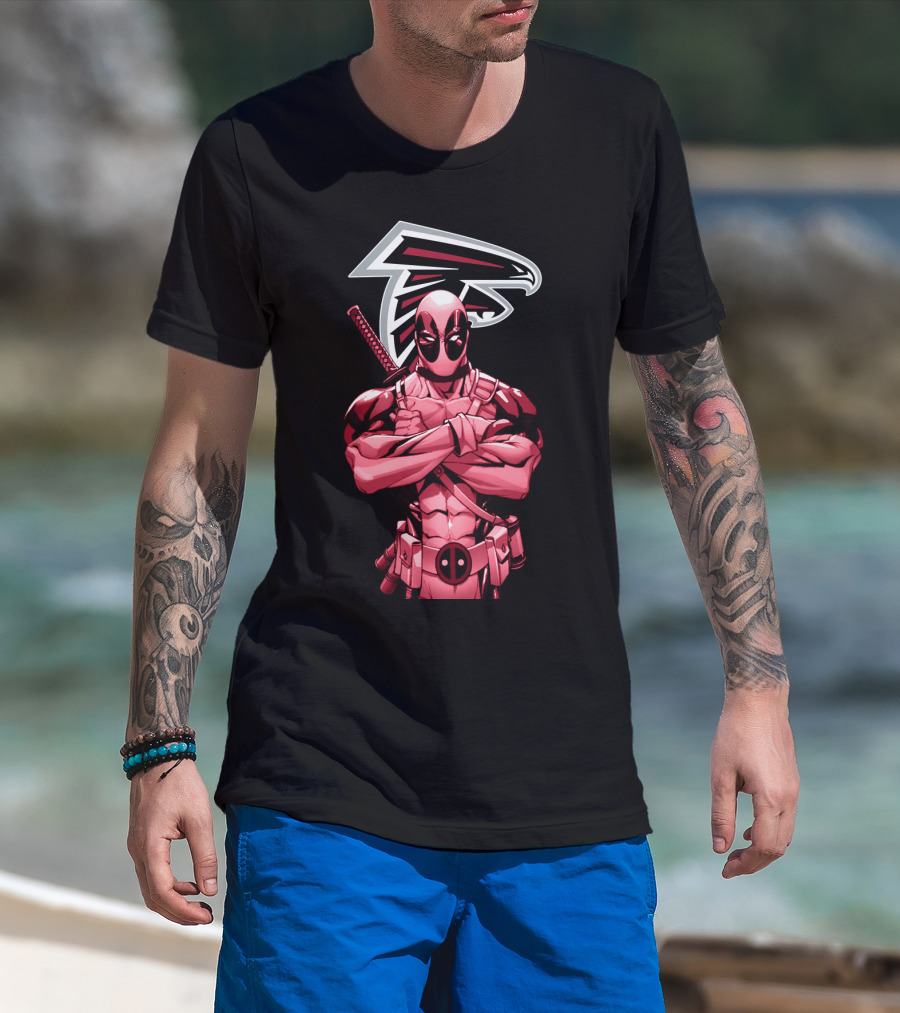 Atlanta Falcons Deadpool Crossover T-Shirt
