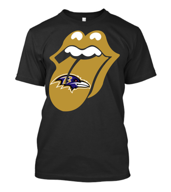 Baltimore Ravens Rolling Stones Tongue T-Shirt