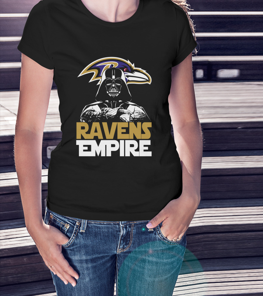 Baltimore Ravens Empire Darth Vader Crossover T-Shirt