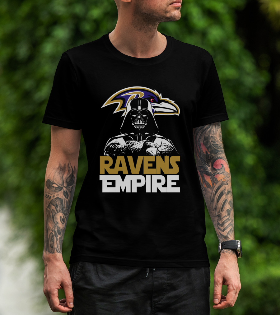 Baltimore Ravens Empire Darth Vader Crossover T-Shirt