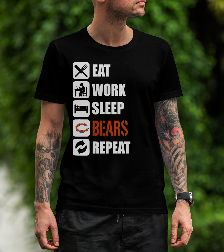 Eat Work Sleep Bears Repeat T-Shirt