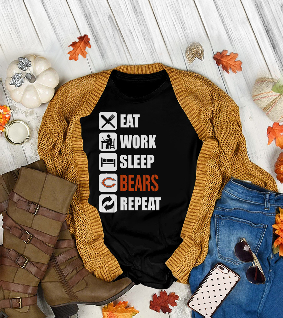 Eat Work Sleep Bears Repeat T-Shirt