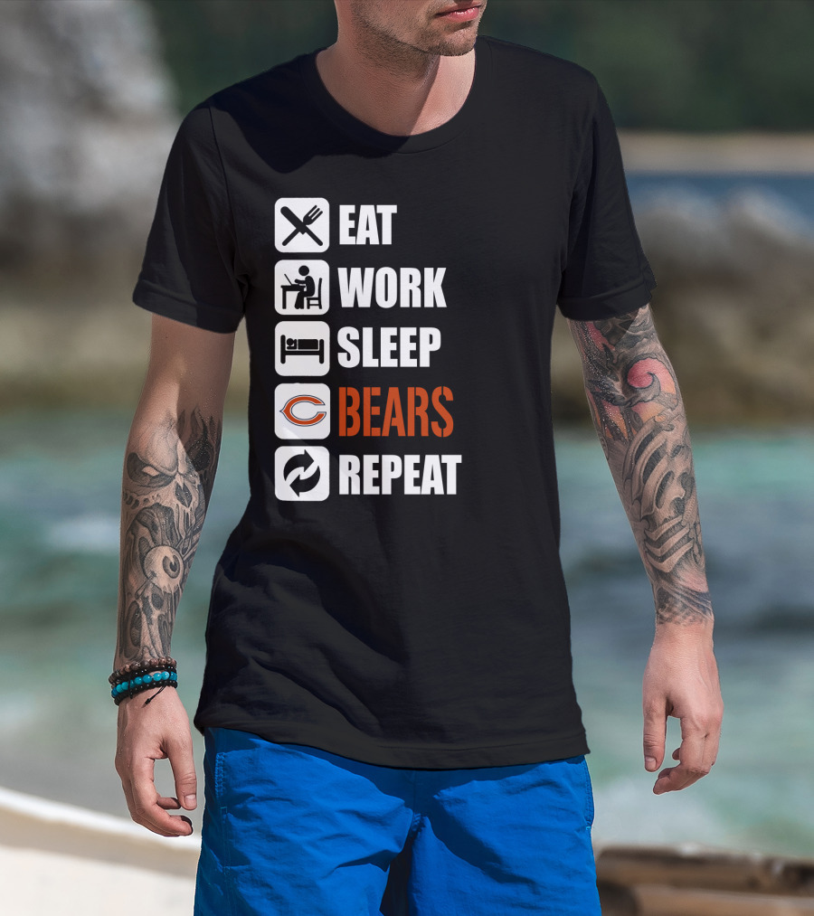 Eat Work Sleep Bears Repeat T-Shirt
