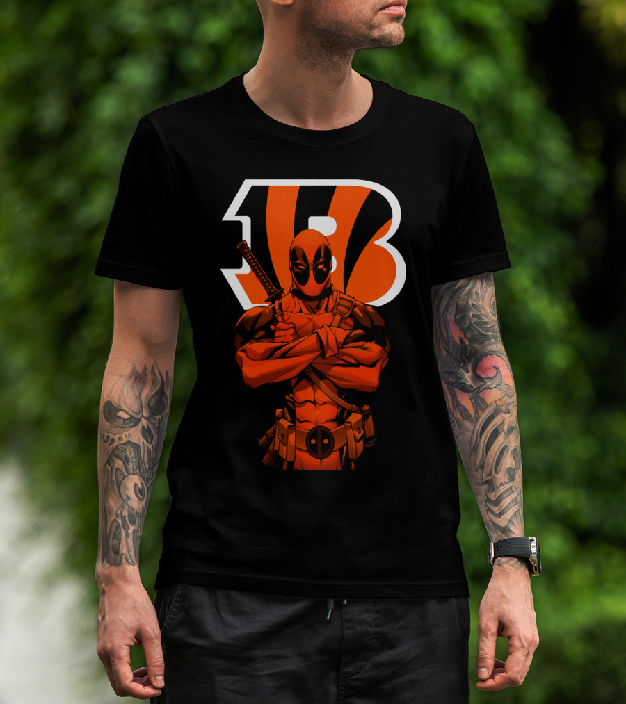 Cincinnati Bengals Deadpool Crossover Fan T-Shirt