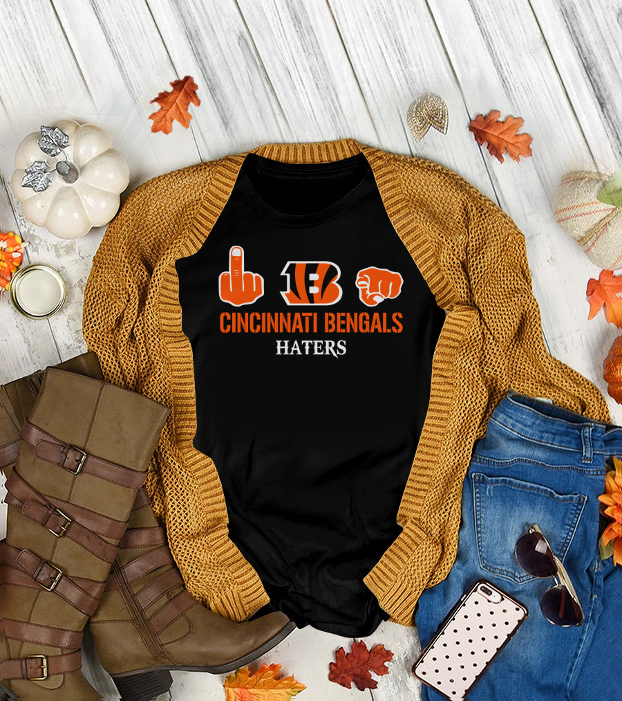 Cincinnati Bengals Haters Logo Icons T-Shirt