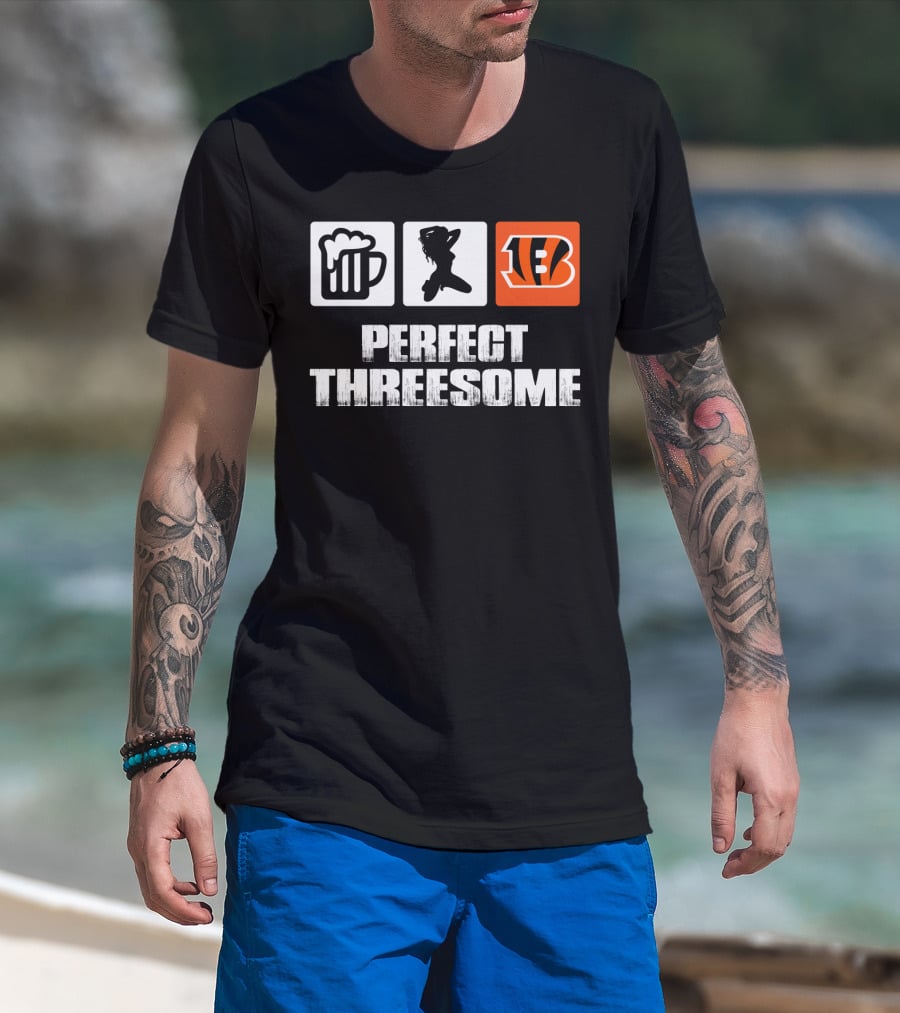 Beer Dance Cincinnati Bengals Perfect Threesome T-Shirt