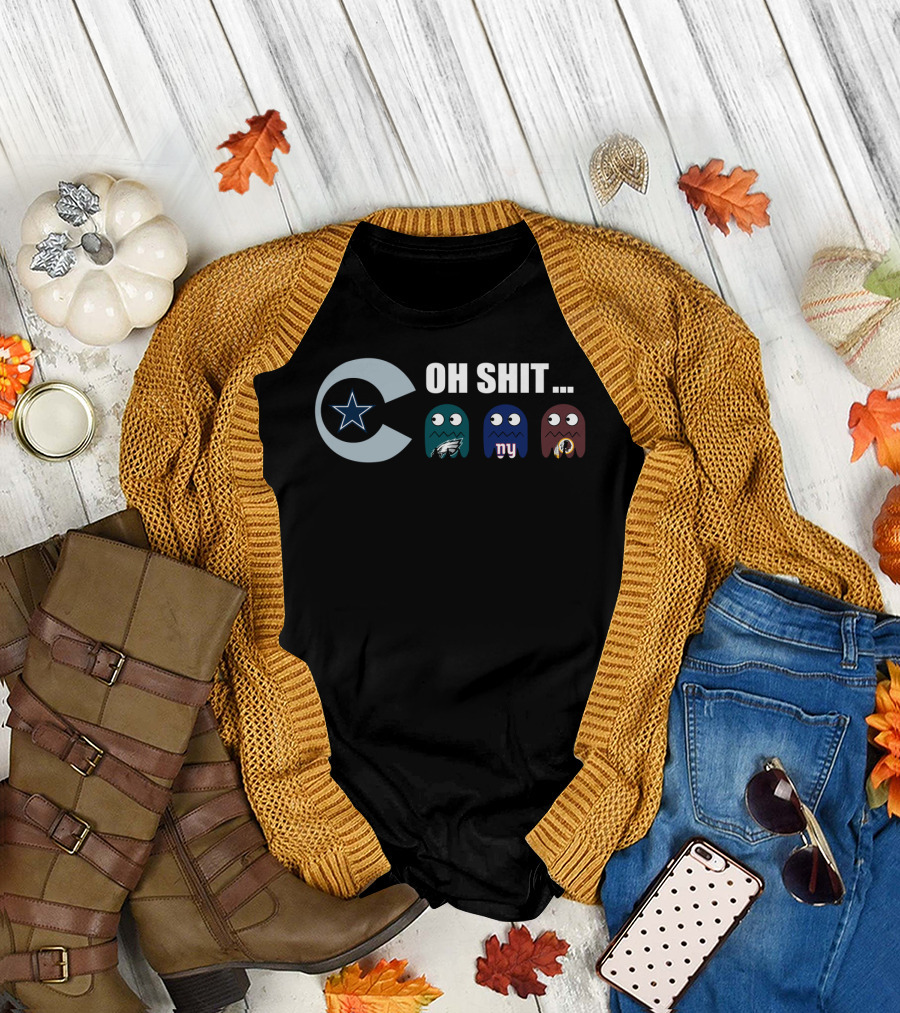 Dallas Cowboys Pac-Man Style Nfc East Rivals T-Shirt