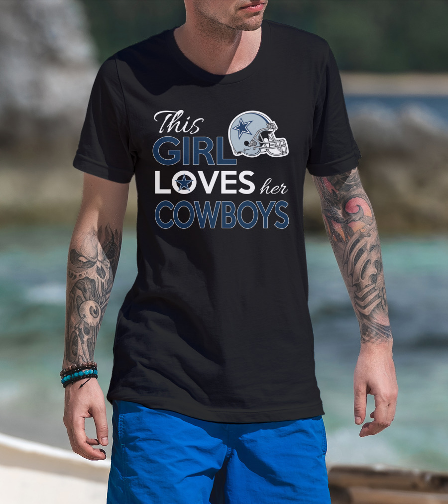 This Girl Loves Her Dallas Cowboys Helmet T-Shirt