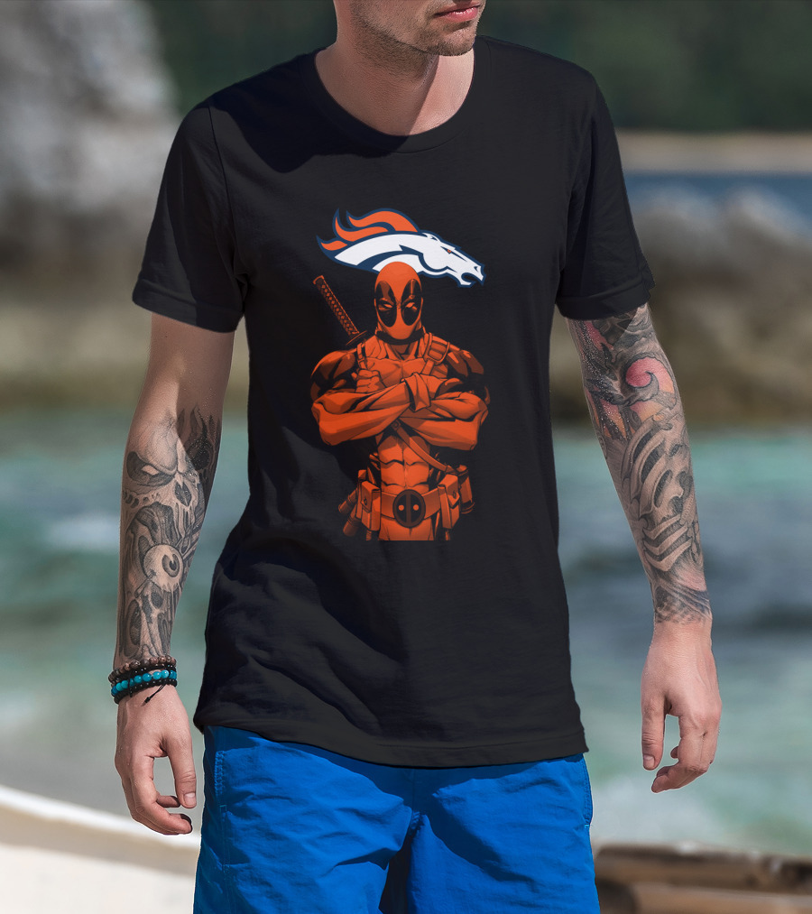Deadpool Denver Broncos T-Shirt