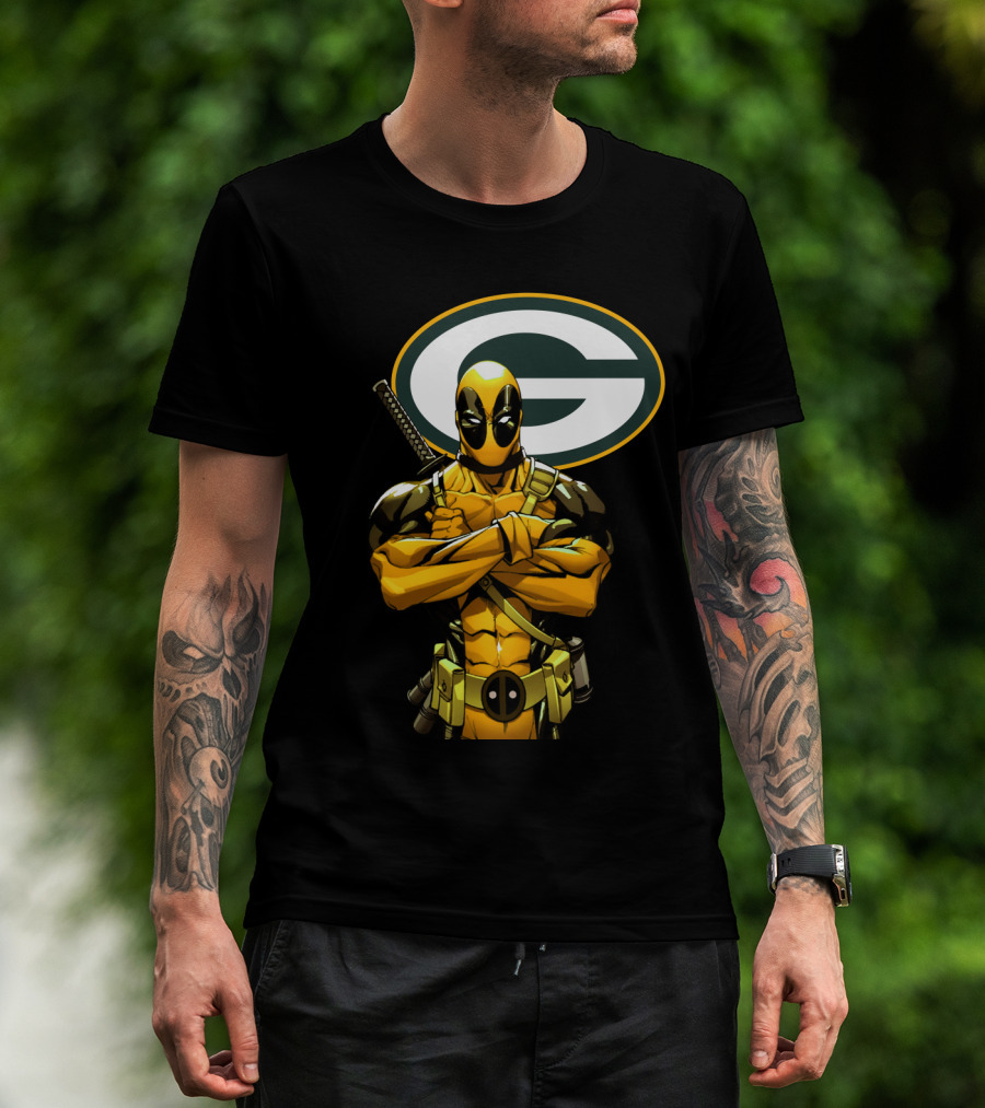 Green Bay Packers Deadpool Crossover T-Shirt