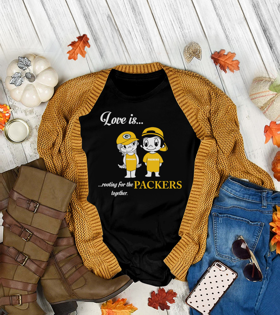 Love Is Rooting For The Packers Together T-Shirt