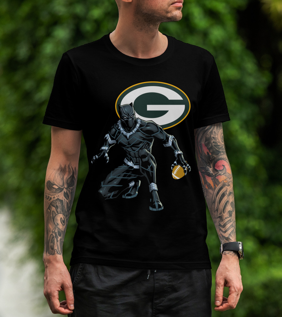 Green Bay Packers Football Superhero Crossover T-Shirt