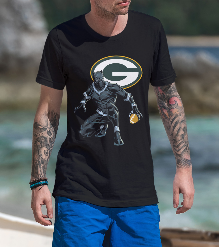 Green Bay Packers Football Superhero Crossover T-Shirt