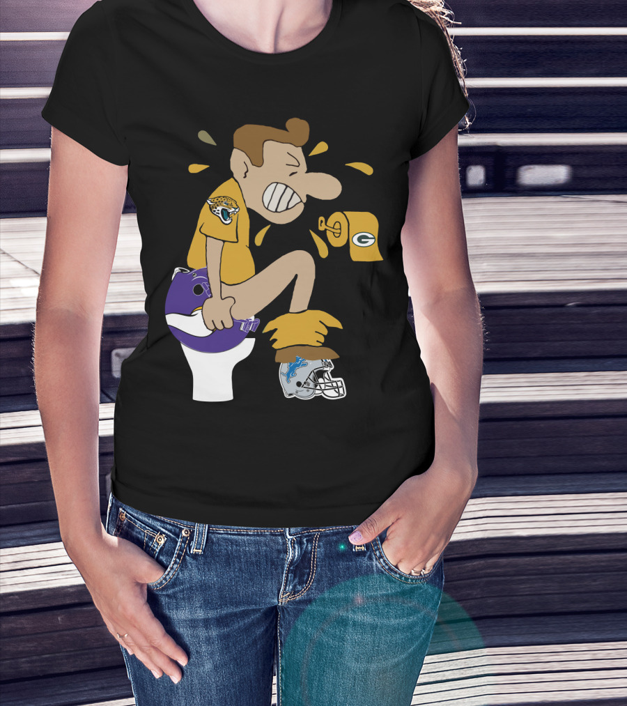 Jacksonville Jaguars Vs Vikings Packers Lions Nfl Rivalry Humor T-Shirt