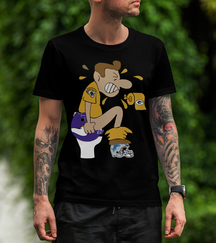 Jacksonville Jaguars Vs Vikings Packers Lions Nfl Rivalry Humor T-Shirt