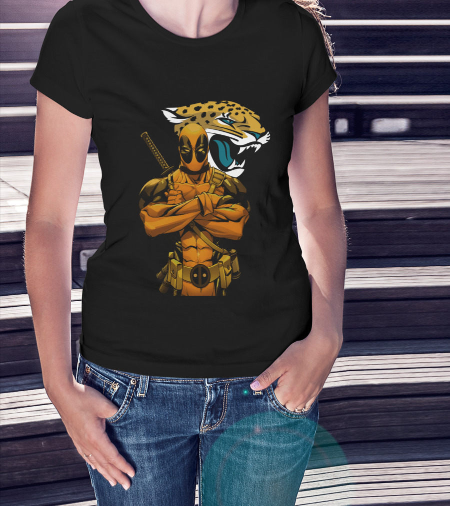 Deadpool Jacksonville Jaguars Crossover Mashup T-Shirt