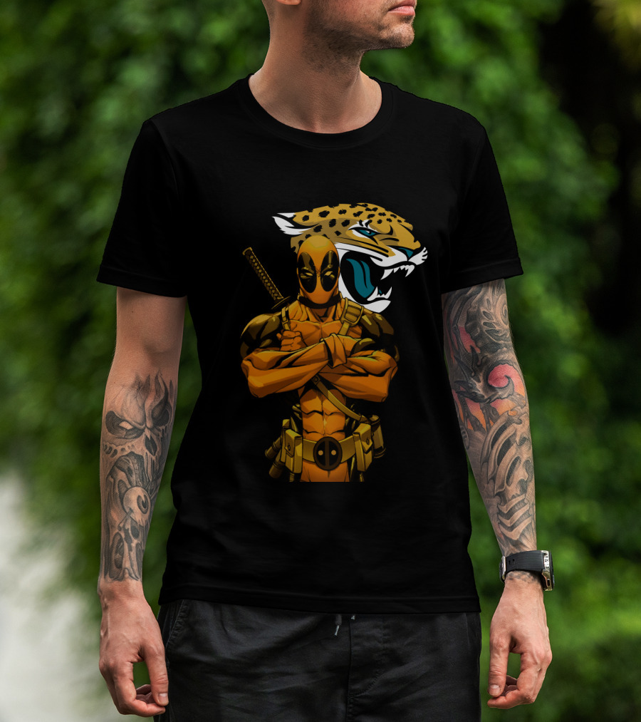 Deadpool Jacksonville Jaguars Crossover Mashup T-Shirt