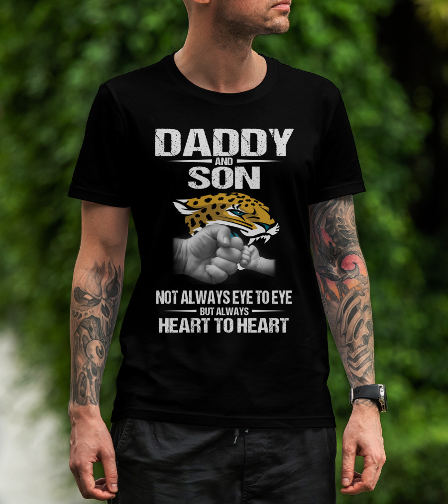 Daddy And Son Heart To Heart Jacksonville Jaguars T-Shirt