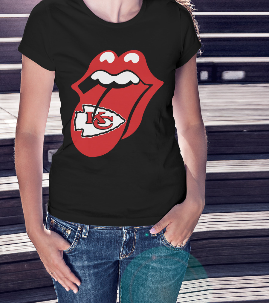 Kansas City Chiefs Kc Arrowhead Tongue T-Shirt