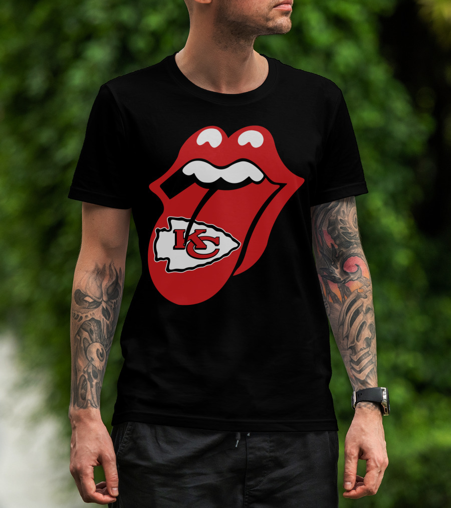 Kansas City Chiefs Kc Arrowhead Tongue T-Shirt