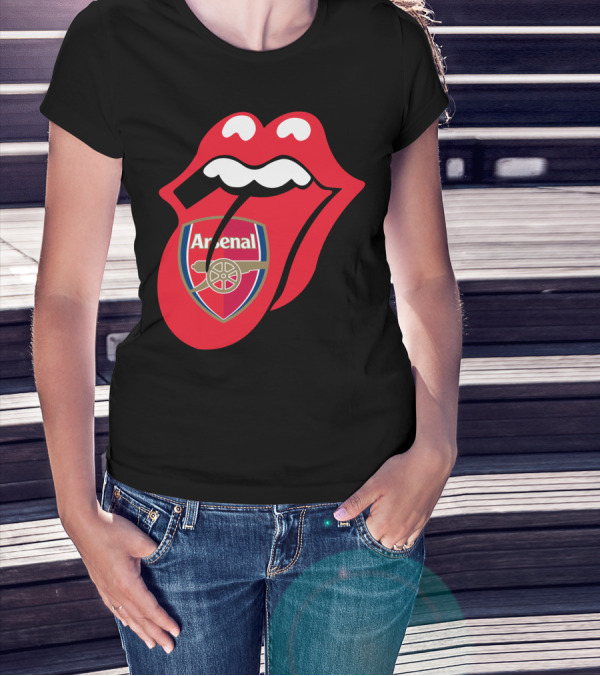 Arsenal Logo With Red Tongue T-Shirt