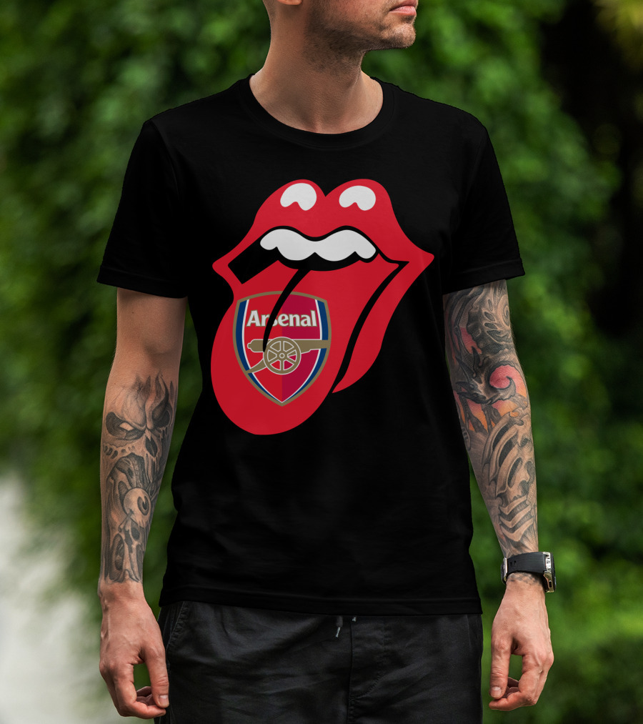 Arsenal Logo With Red Tongue T-Shirt