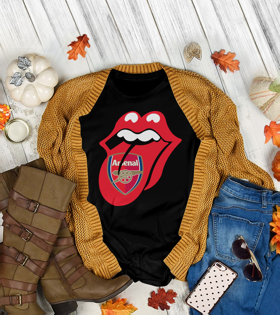 Arsenal Logo With Red Tongue T-Shirt