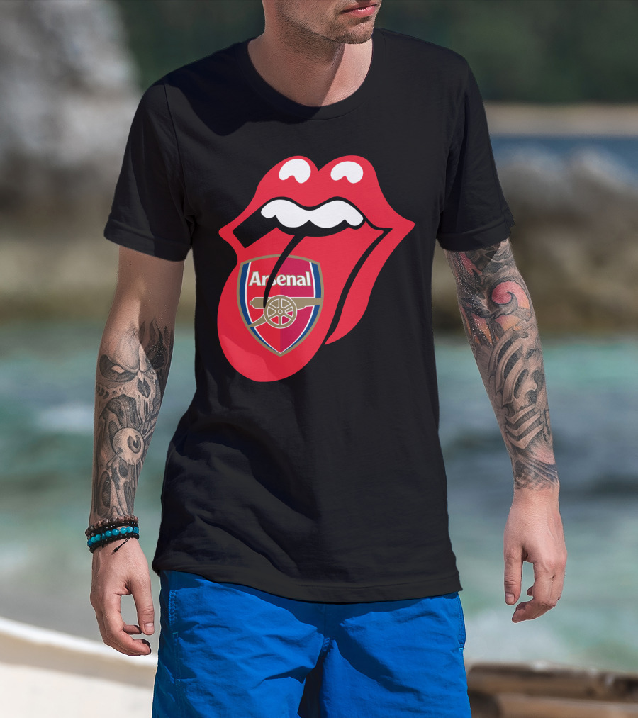 Arsenal Logo With Red Tongue T-Shirt