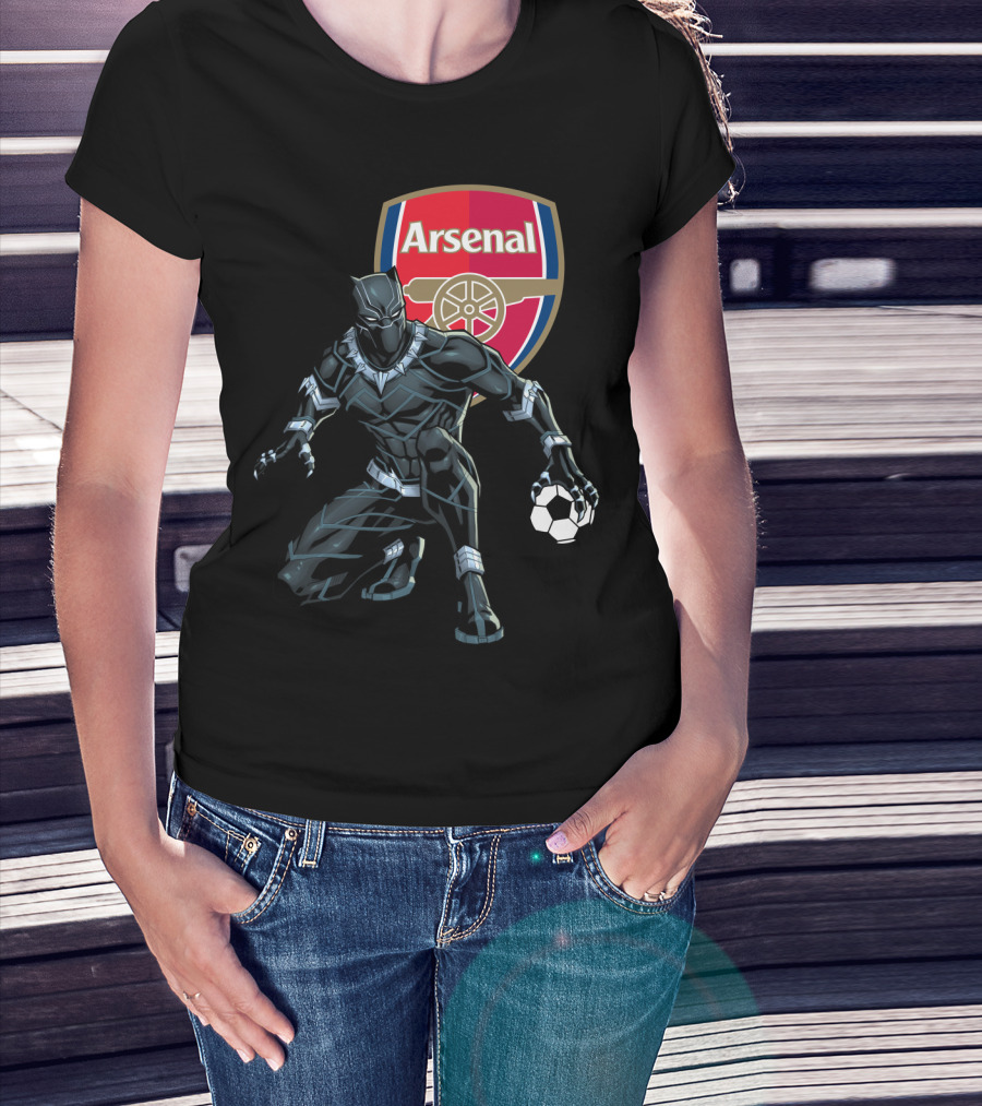 Arsenal Black Panther Football T-Shirt