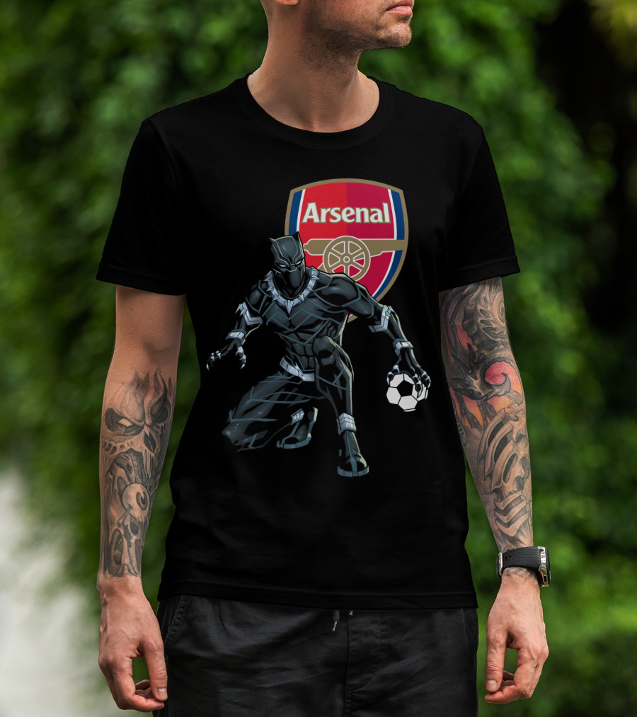 Arsenal Black Panther Football T-Shirt
