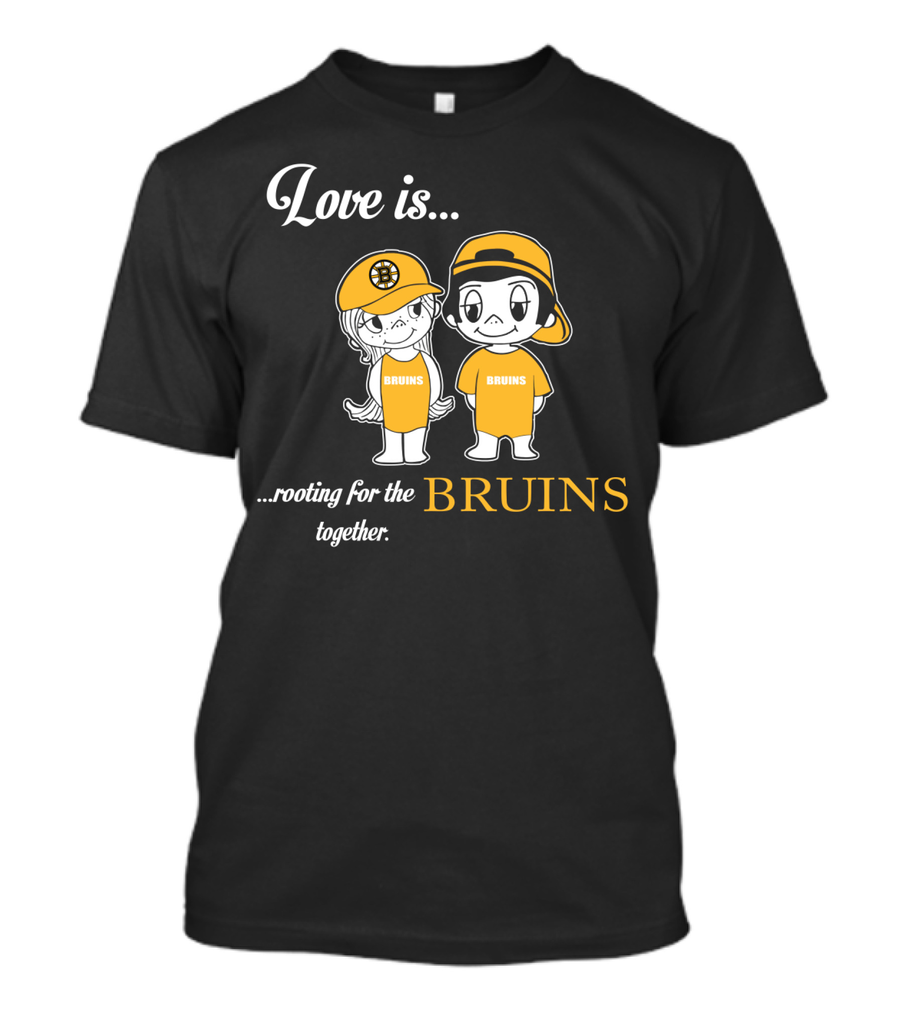Love Is Rooting For The Boston Bruins Together T-Shirt