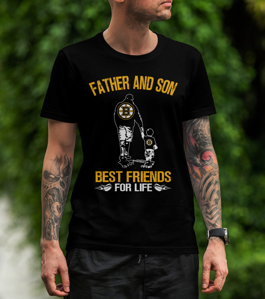 Father And Son Best Friends For Life Boston Bruins T-Shirt