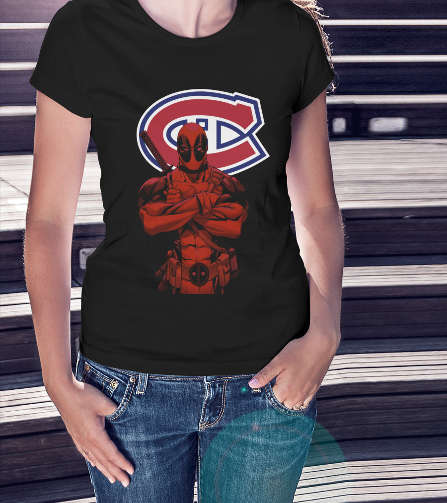 Montreal Canadiens Deadpool Crossover T-Shirt