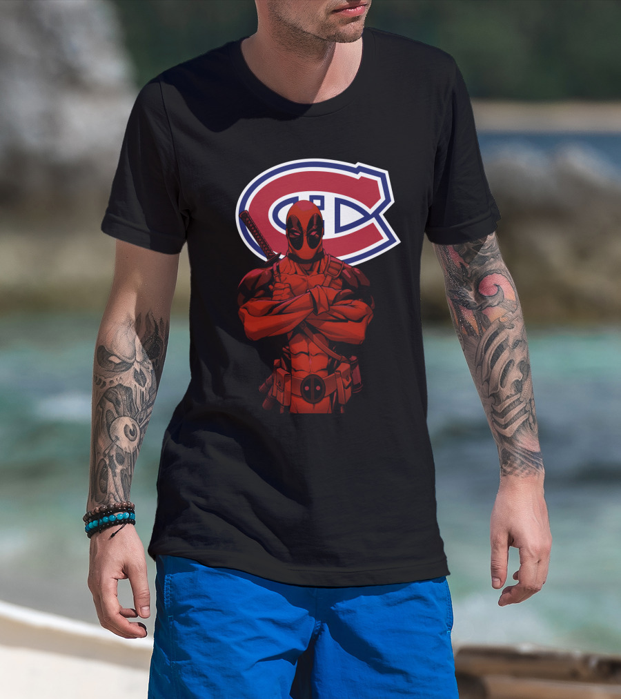 Montreal Canadiens Deadpool Crossover T-Shirt