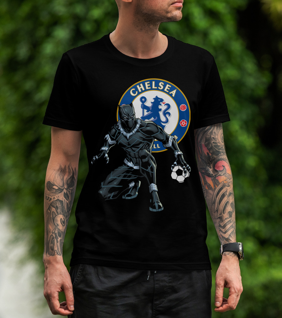 Chelsea Football Club Black Panther Soccer Crossover T-Shirt