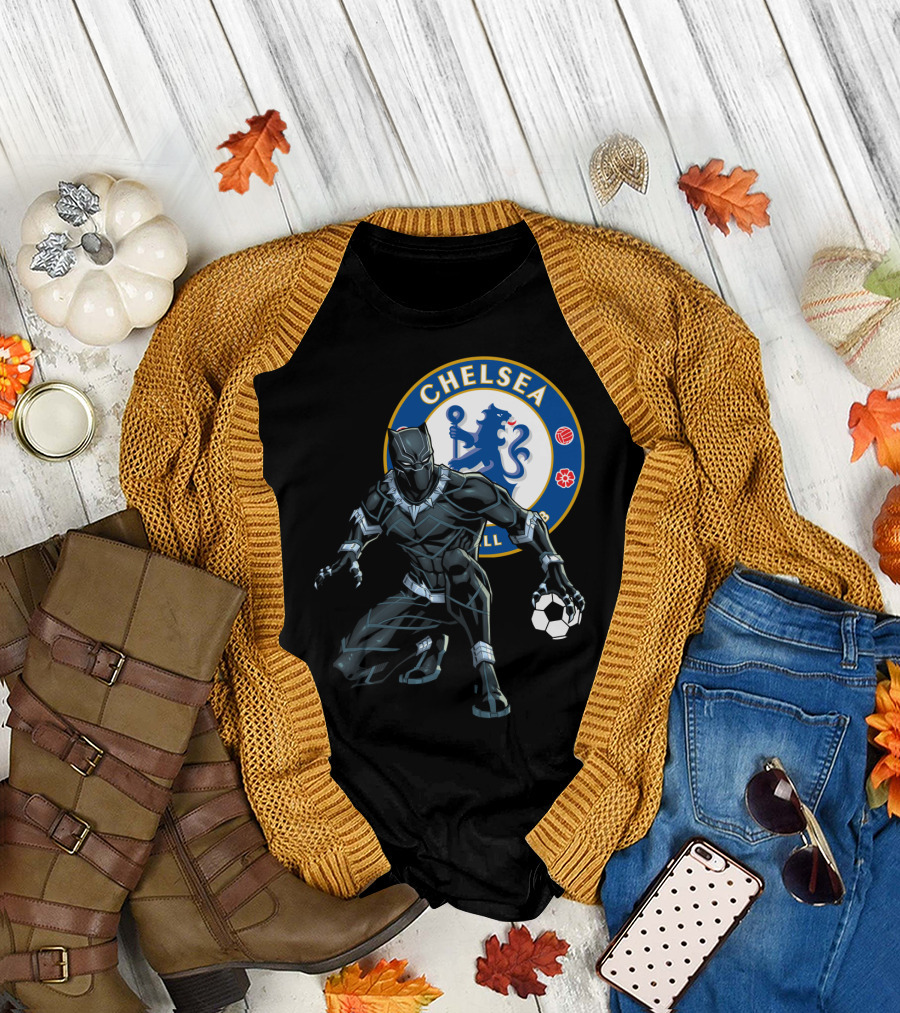 Chelsea Football Club Black Panther Soccer Crossover T-Shirt