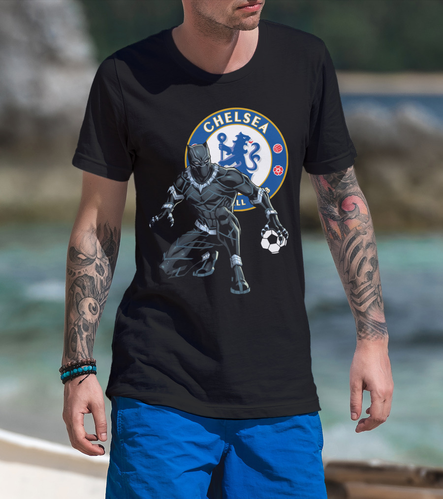 Chelsea Football Club Black Panther Soccer Crossover T-Shirt