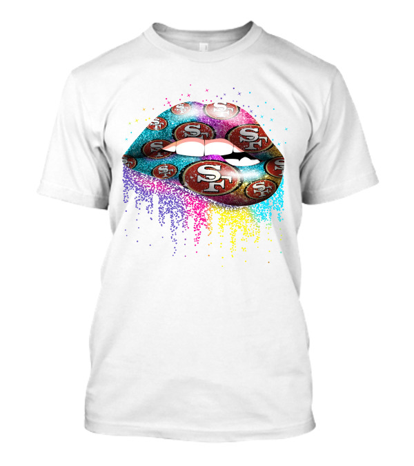 49ers Logo Colorful Lip T-Shirt