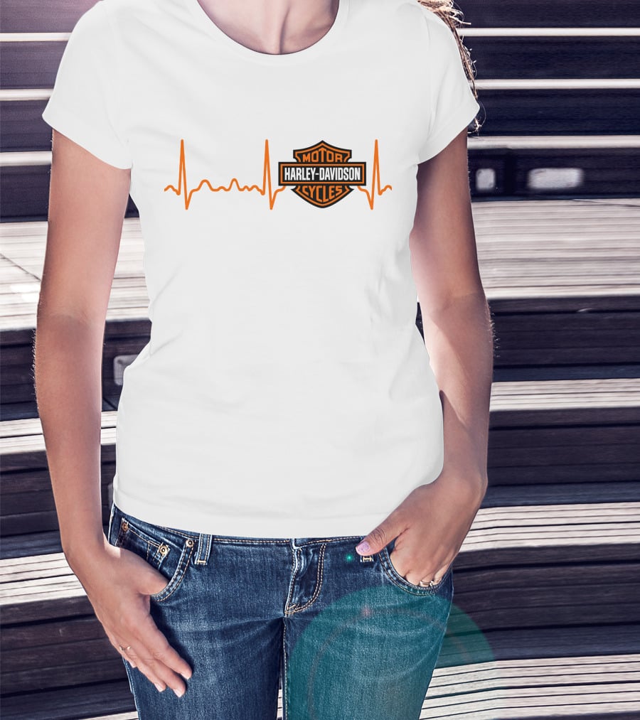 Harley Davidson Heartbeat Motor Cycles T-Shirt