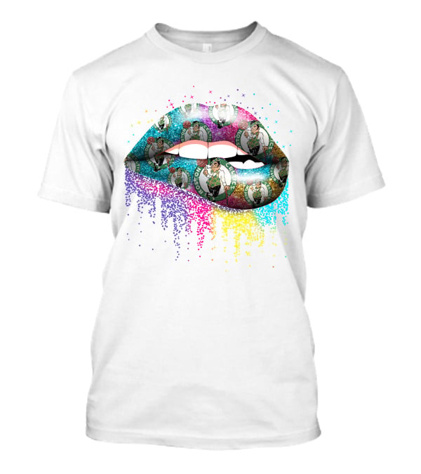 Boston Celtics Lips With Logo T-Shirt