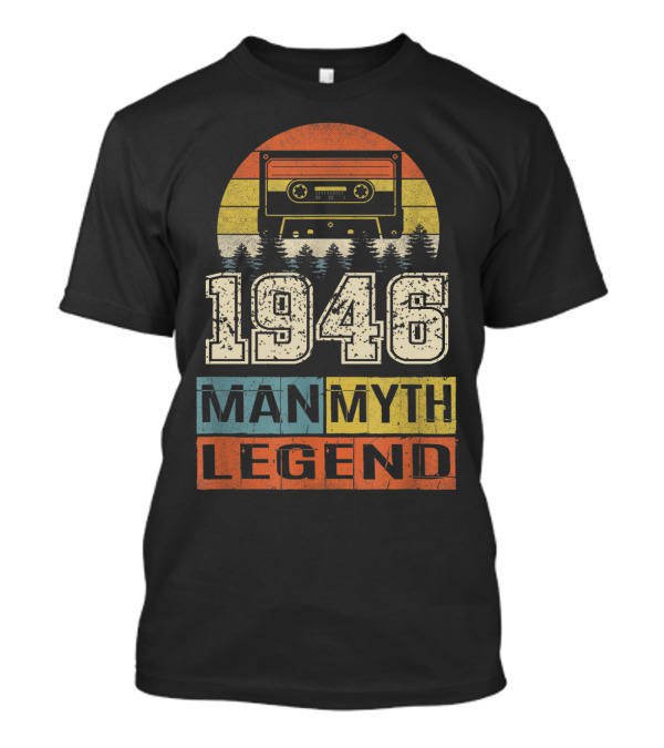 1946 Vintage Cassette Sunset Man Myth Legend T-Shirt